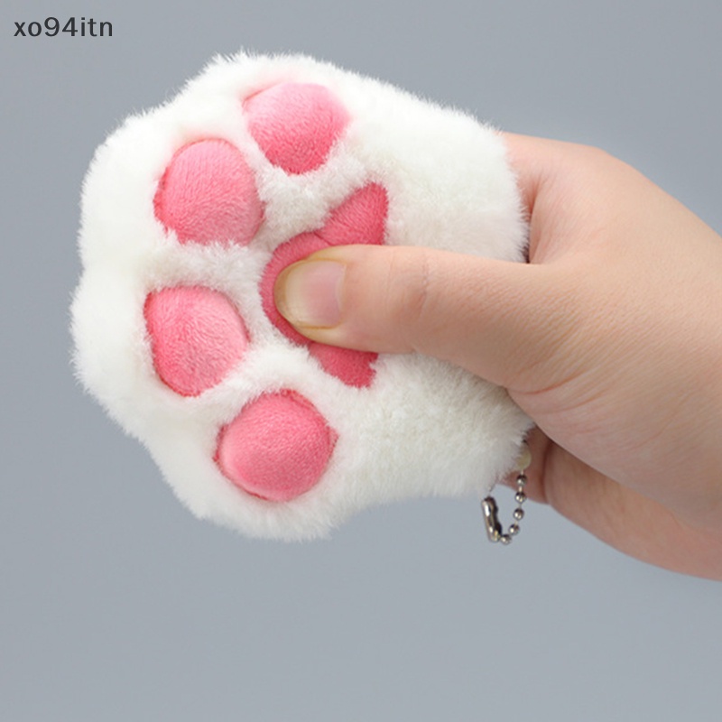 Móc Khóa Hình Chân Mèo Nhồi Bông Đáng Yêu