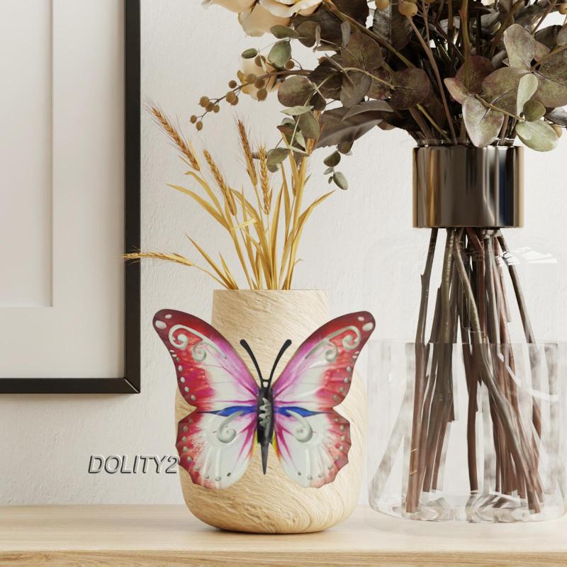 [Dolity2] Hình Dán Tường Nghệ Thuật Bướm Kim Loại Trang Trí Nền Nông Trại