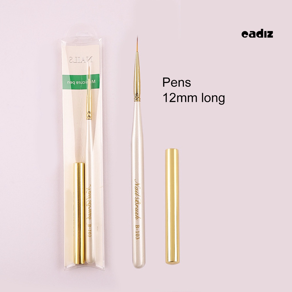 Bút Vẽ Móng Tay Nghệ Thuật Ngòi CADI Bằng Len Nylon Mềm Không Phai Màu Kèm Nắp Đậy DIY