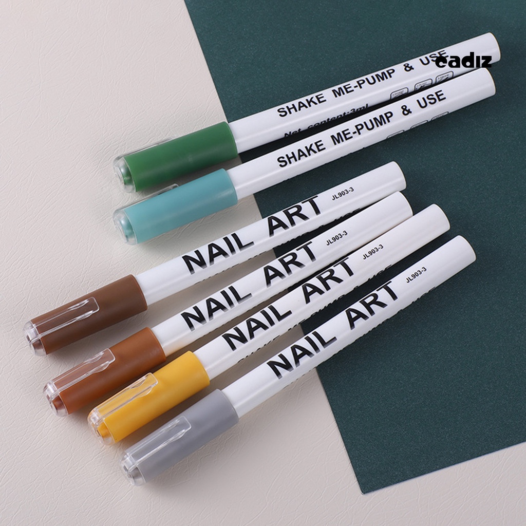 Set 12 Bút Vẽ Móng Tay Nghệ Thuật Bằng Nhựa PP Thân Thiện Với Môi Trường Nhanh Khô Dễ Sử Dụng