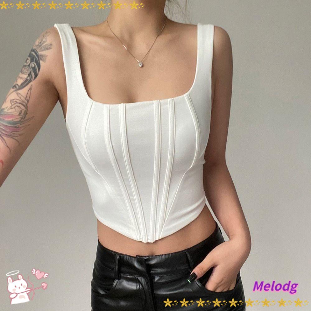 Áo Croptop Sát Nách Cổ Vuông Hở Lưng Quyến Rũ Thời Trang 2023