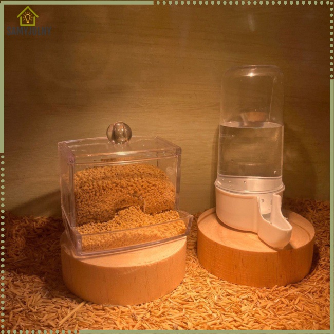 Hộp Đựng Thức Ăn Nước Uống Tự Động Trong Suốt Kèm Tô Đựng Thức Ăn Cho Chim Vẹt