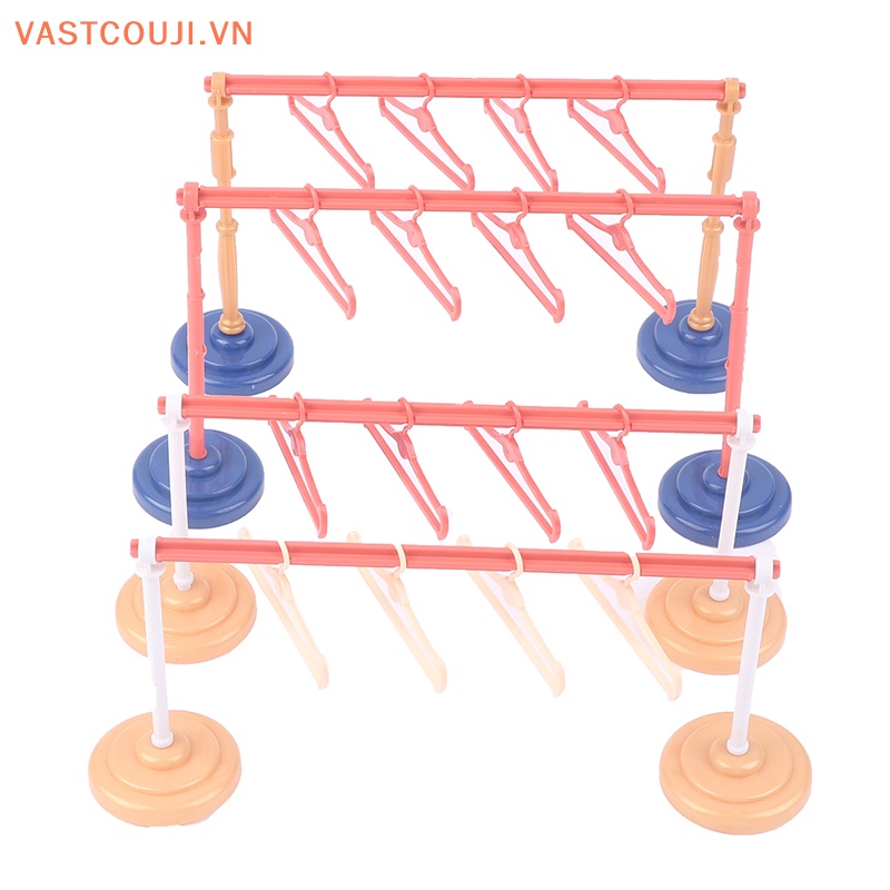 1 Bộ Móc Treo Quần Áo Mini Bằng Nhựa Hình VASTJI Dễ Thương