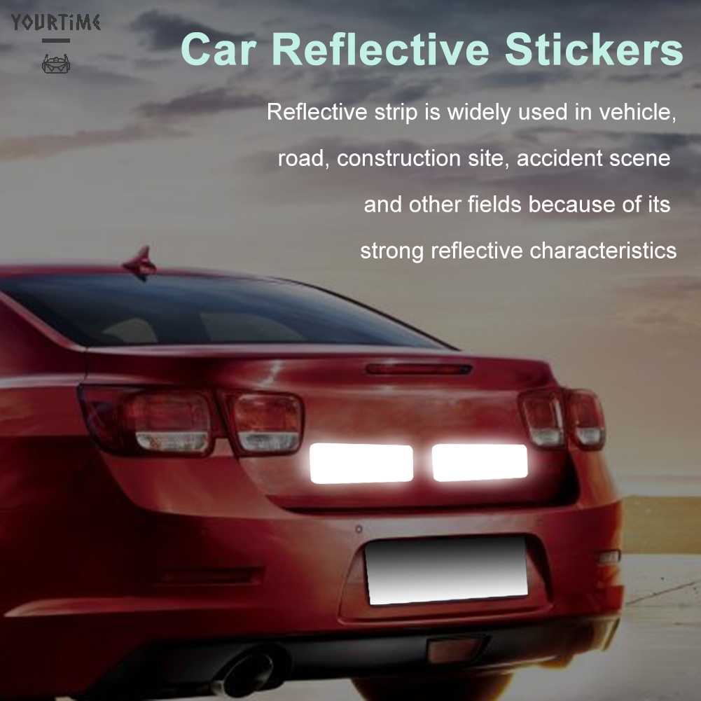 Bộ 10 Miếng Dán Phản Quang Cảnh Báo Bằng PVC Trang Trí Xe Hơi