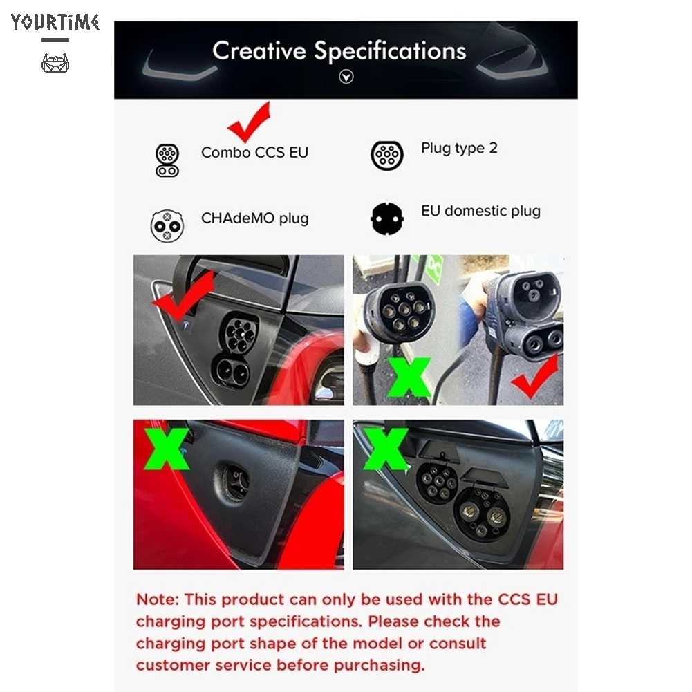 Miếng Silicone Bảo Vệ Lỗ Sạc Chống Nước Tiêu Chuẩn Châu Âu Cho Tesla Model 3 / Y