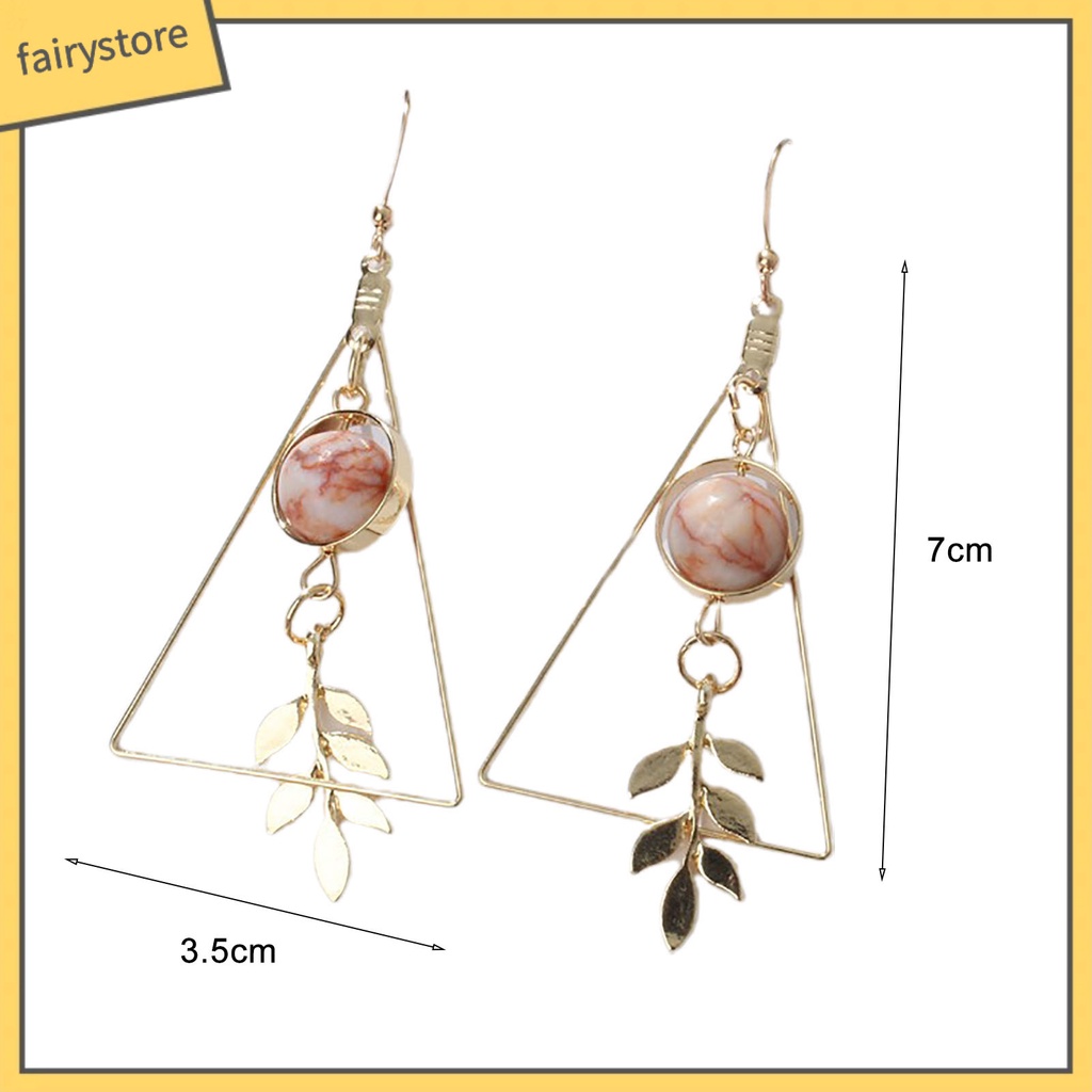 1 Đôi Bông Tai Hình Tam Giác Đính Hạt Sang Trọng