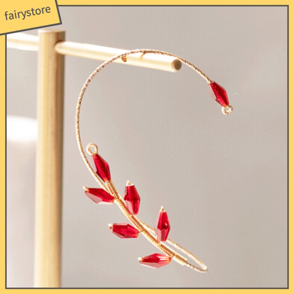 1 Khuyên Kẹp Vành Tai Không Cần Xỏ Lỗ Mạ Vàng Độc Đáo Cho Nữ