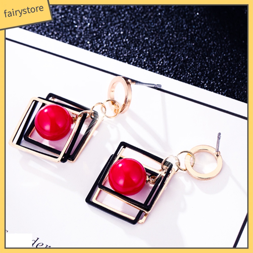 Bông Tai Hình Vòng Hoa Bằng Hợp Kim Nhiều Màu Thời Trang Cho Nữ