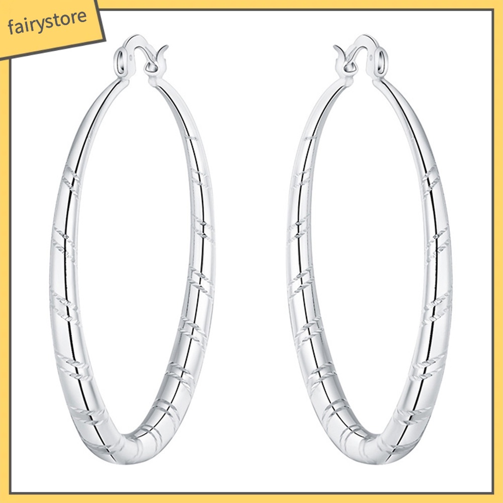 Khuyên Tai Hình Tròn Lớn Phong Cách Cổ Điển Dành Cho Nữ