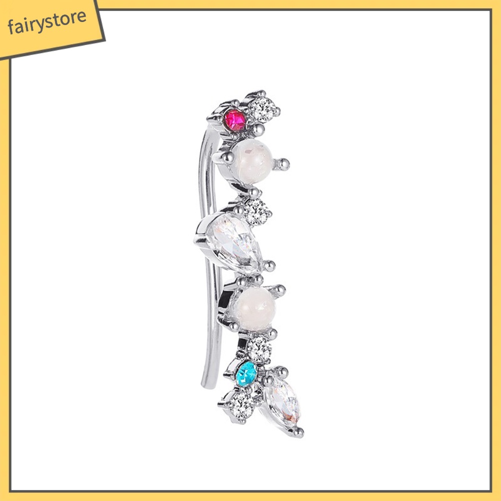 1 Khuyên Vành Tai Đính Đá Ngọc Trai Giả Thanh Lịch Dành Cho Nữ