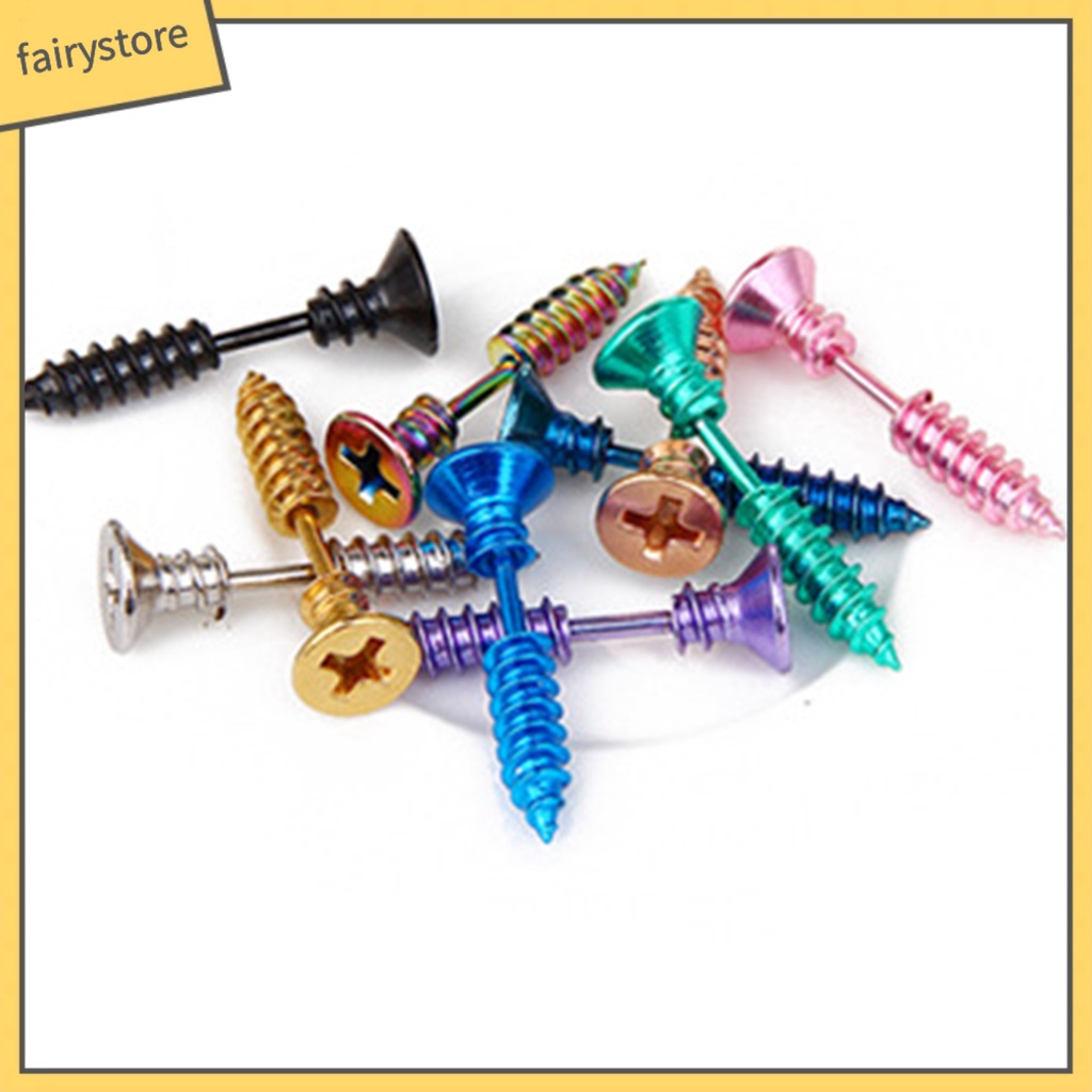 Bông Tai Hai Mặt Hình Ốc Vít Vui Nhộn Thời Trang