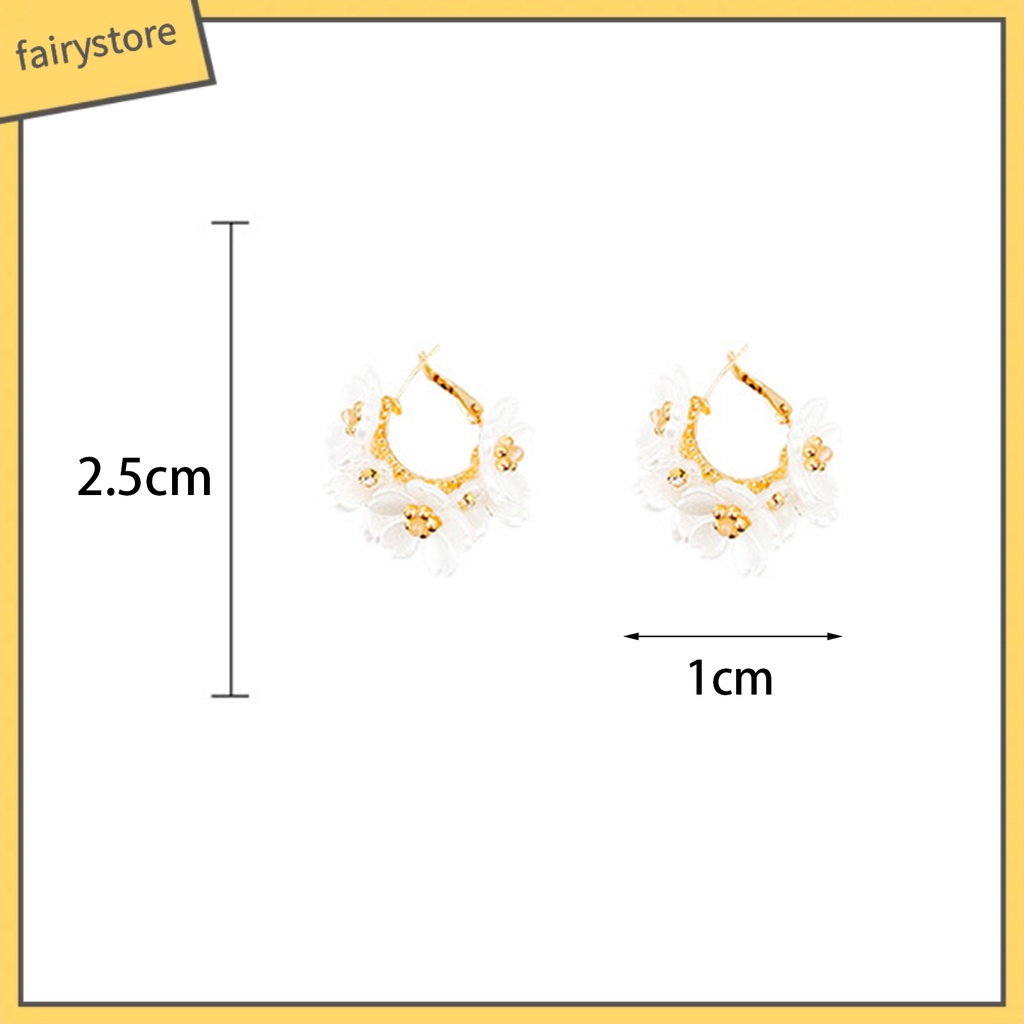 1 Đôi Bông Tai Hình Cánh Hoa Anh Đào Tròn Không Gây Kích Ứng Trang Trí Tai Dành Cho Cô Dâu