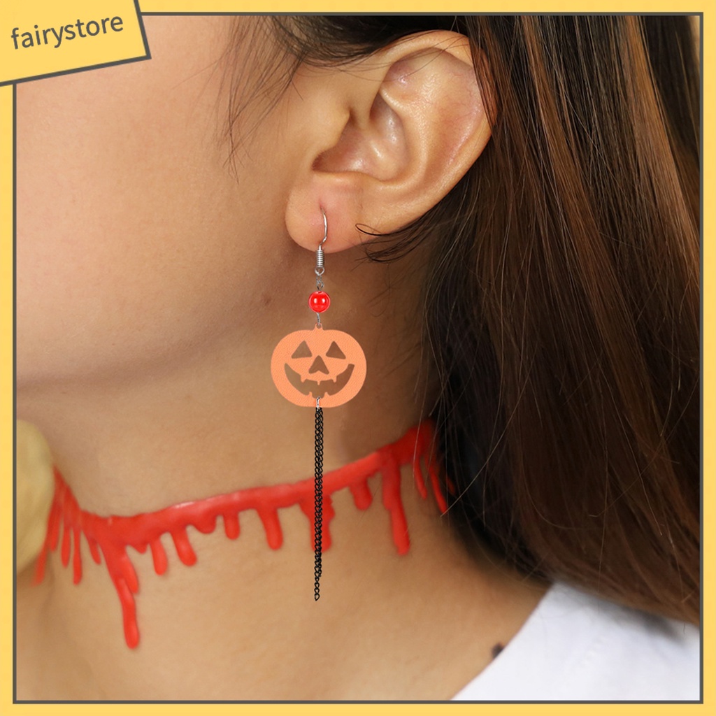 1 Đôi Bông Tai Hình Mạng Nhện Trang Trí Halloween Thời Trang