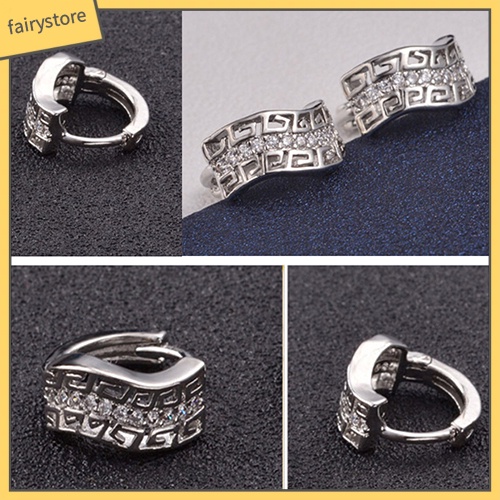 Bông Tai Mạ Bạc Đính Đá Thời Trang Dành Cho Nữ