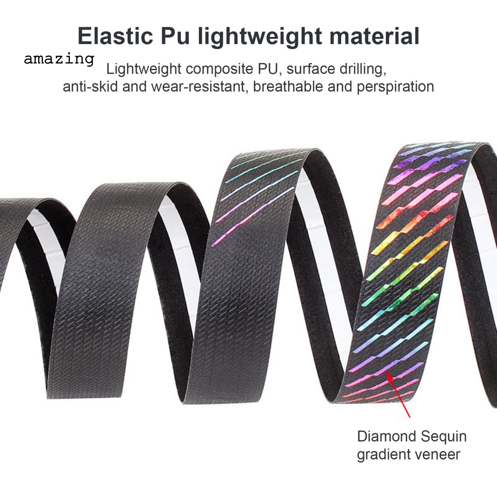 1 Bộ Băng Quấn Tay Lái Xe Đạp Bằng Da Giả EVA Chống Trượt Màu Gradient