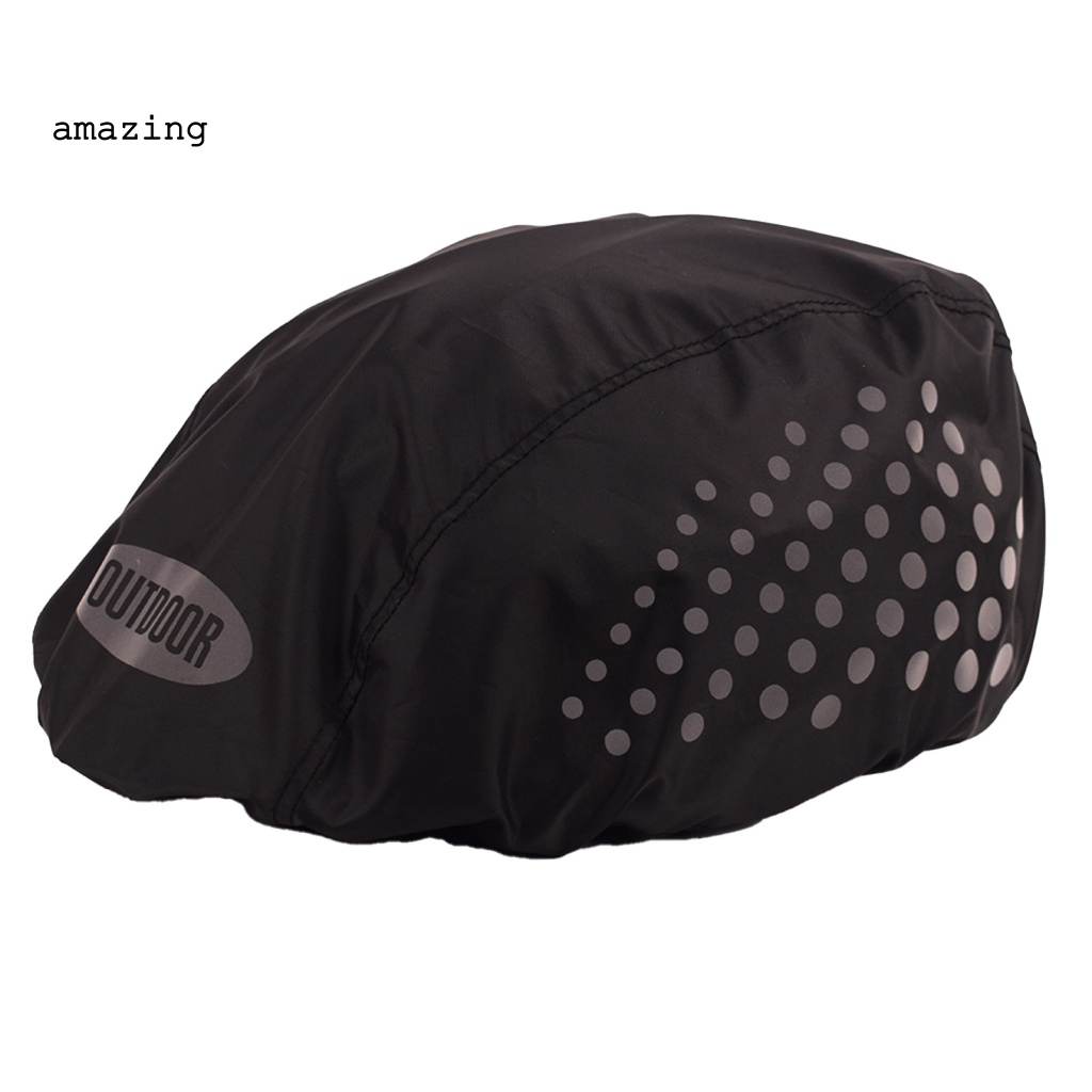 Vỏ Bọc Mũ Bảo Hiểm Xe Đạp Bằng Vải Oxford Họa Tiết Chấm Bi Phản Quang Chống Thấm Nước