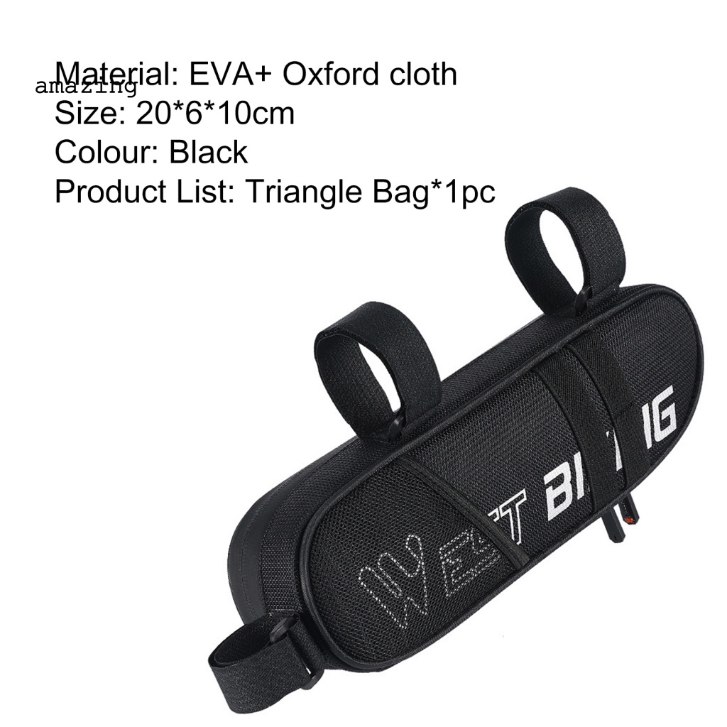 Túi Đựng Đồ Dùng Gắn Khung Trước Xe Đạp Cỡ Lớn In Logo Phản Quang Tiện Dụng