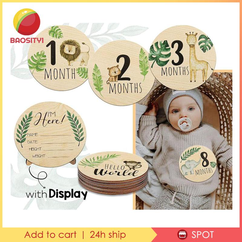 [Baosity1] 7 Thẻ Gỗ Đánh Dấu Cột Mốc Phát Triển Trí Thông Minh Cho Bé Tắm