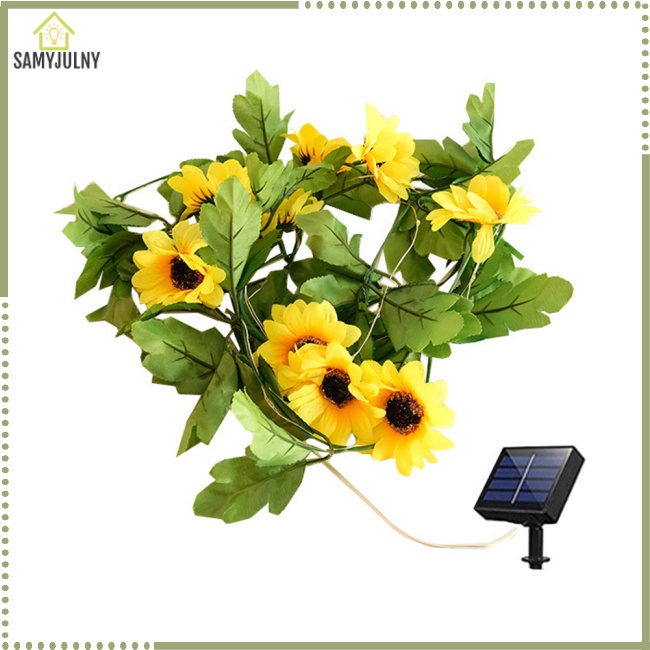 Dây Đèn Led Hoa Hướng Dương 8 Chế Độ Điều Chỉnh Được Trang Trí Sân Vườn
