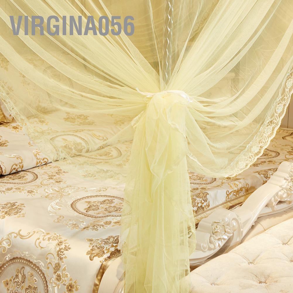 Virgina056 Sang Trọng Công Chúa Mở Ba Bên Bài Màn Giường Tán Lưới Bộ Đồ Chống Muỗi