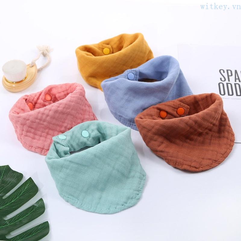 Yếm Ăn Cotton Mềm Mại Hình Tam Giác Dành Cho Bé