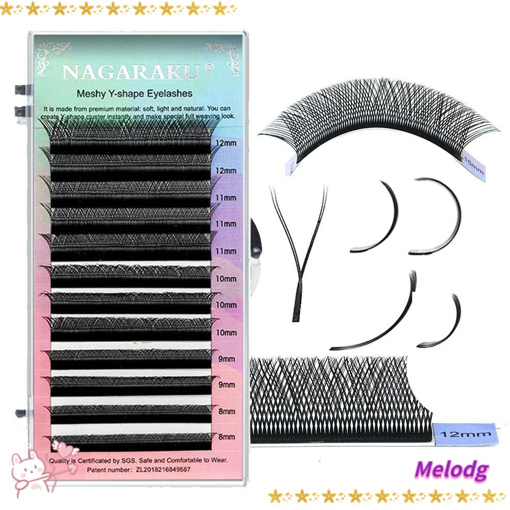 MELODG Lông Mi Giả 3D Dài Tự Nhiên Màu Đen