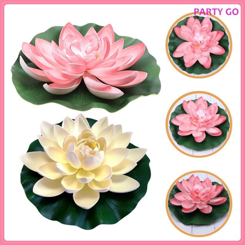 Set 2 Hoa Sen Giả Nổi Trang Trí Bể Cá