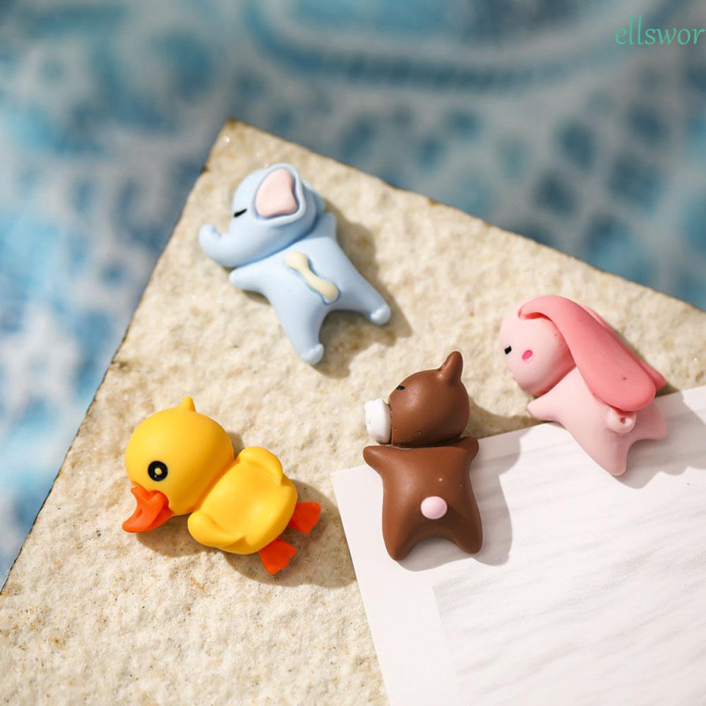 Set 10 Phụ Kiện Trang Trí Móng Tay / Điện Thoại Hình Voi / Cừu 3D DIY