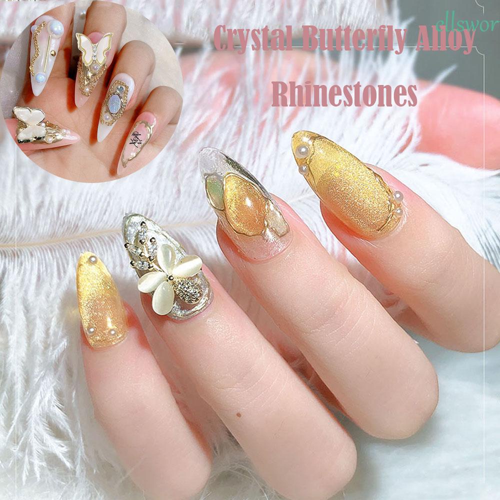 Miếng Dán Trang Trí Móng Tay Thời Trang|Bươm Bướm Màu Aurora Đẹp Mắt