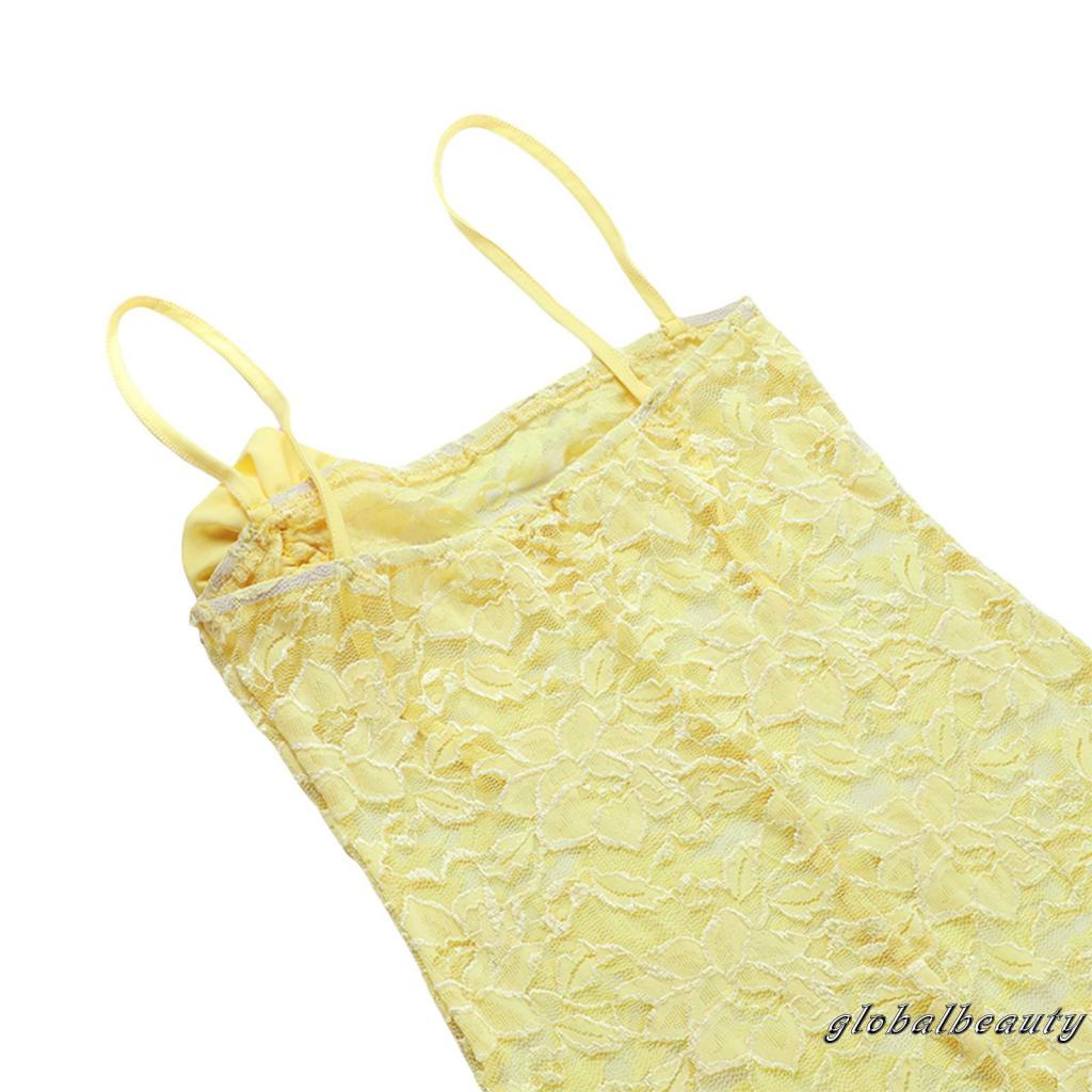 Đầm Dài Không Tay Nhìn Xuyên Thấu Họa Tiết Hoa Thời Trang Mùa Hè Cho Nữ