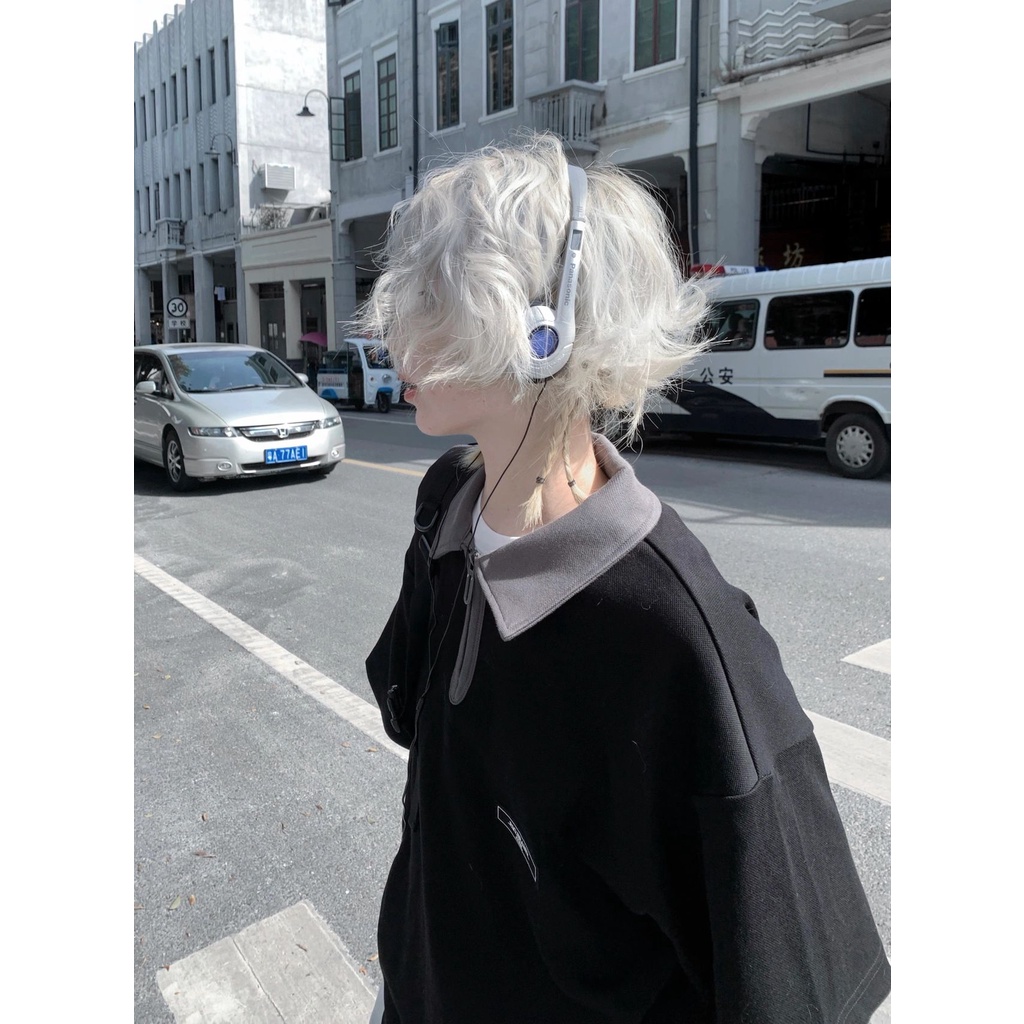 Áo Thun Polo Tay Ngắn Có Khóa Kéo Phong Cách Đường Phố Nhật Bản Thời Trang Mùa Hè Cho Nam