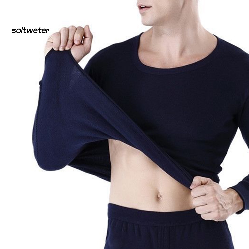 Bộ Đồ Lót 2 Mảnh Gồm Áo Cổ Thuyền Tay Dài Vải Lông Dày Dặn Lưng Cao Co Giãn Chống Dầu Mỡ Độ Co Giãn Cao Cho Nam