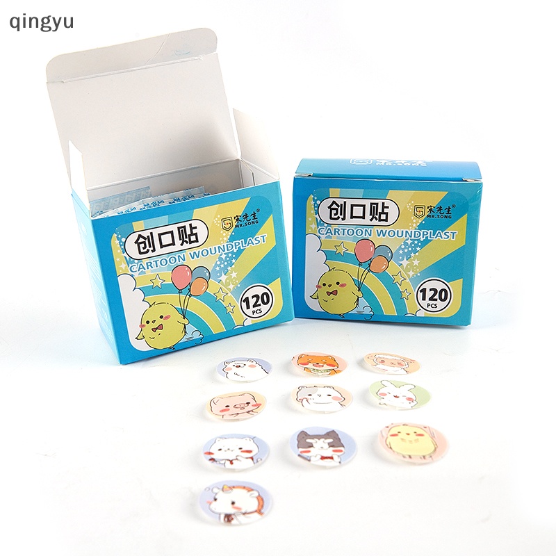 Bộ 120 Miếng Dán Vết Thương Ngăn Chặn Nước Thoáng Khí Họa Tiết Hoạt Hình