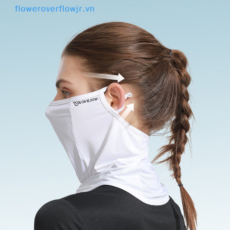 Fjr Khăn Choàng Cổ Bằng Lụa Lạnh Thoáng Khí Chống Tia UV Khô Nhanh Bảo Vệ Tai Cho Nữ