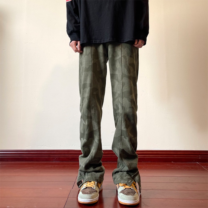 Quần Short Nam Họa Tiết Rằn Ri Phong Cách Retro