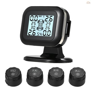 Hệ Thống Giám Sát Áp Suất Lốp TPMS Không Dây Hiển Thị LCD 4 Cảm Biến Ngoài Trời