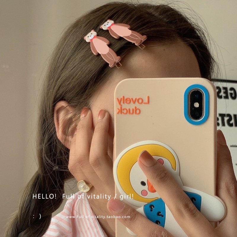 Kẹp Tóc Mỏ Vịt Họa Tiết Hoạt Hình Phong Cách Nhật Bản Ngọt Ngào Sáng Tạo Thời Trang Năm 2023