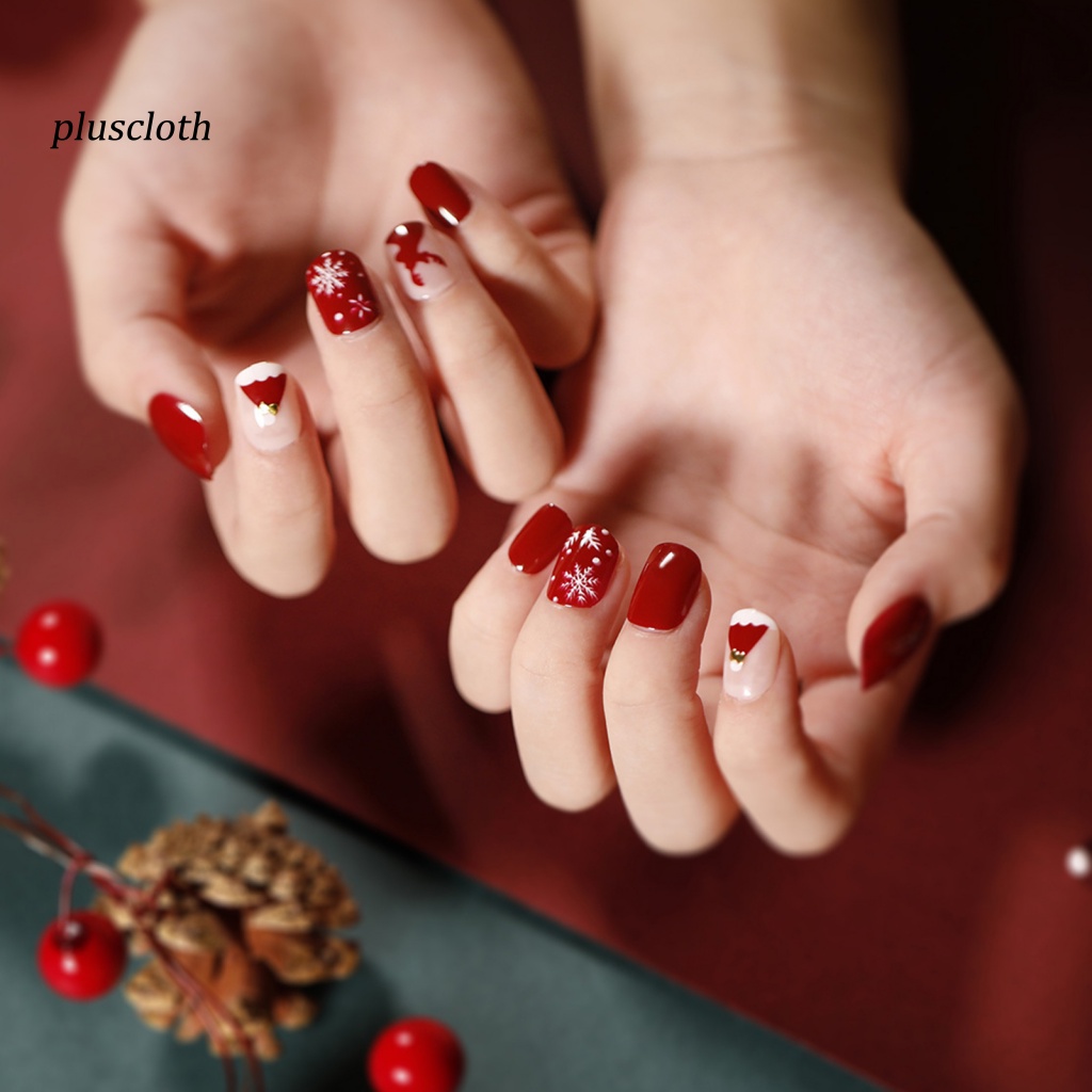 Miếng Dán Trang Trí Móng Tay Bằng ABS Thân Thiện Với Môi Trường Chống Mài Mòn Họa Tiết Giáng Sinh