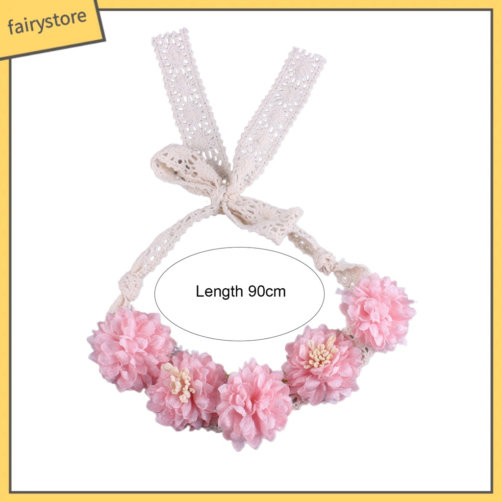 Băng Đô Hoa Cài Tóc Có Thể Điều Chỉnh Trang Trí Đám Cưới Cho Bé Gái