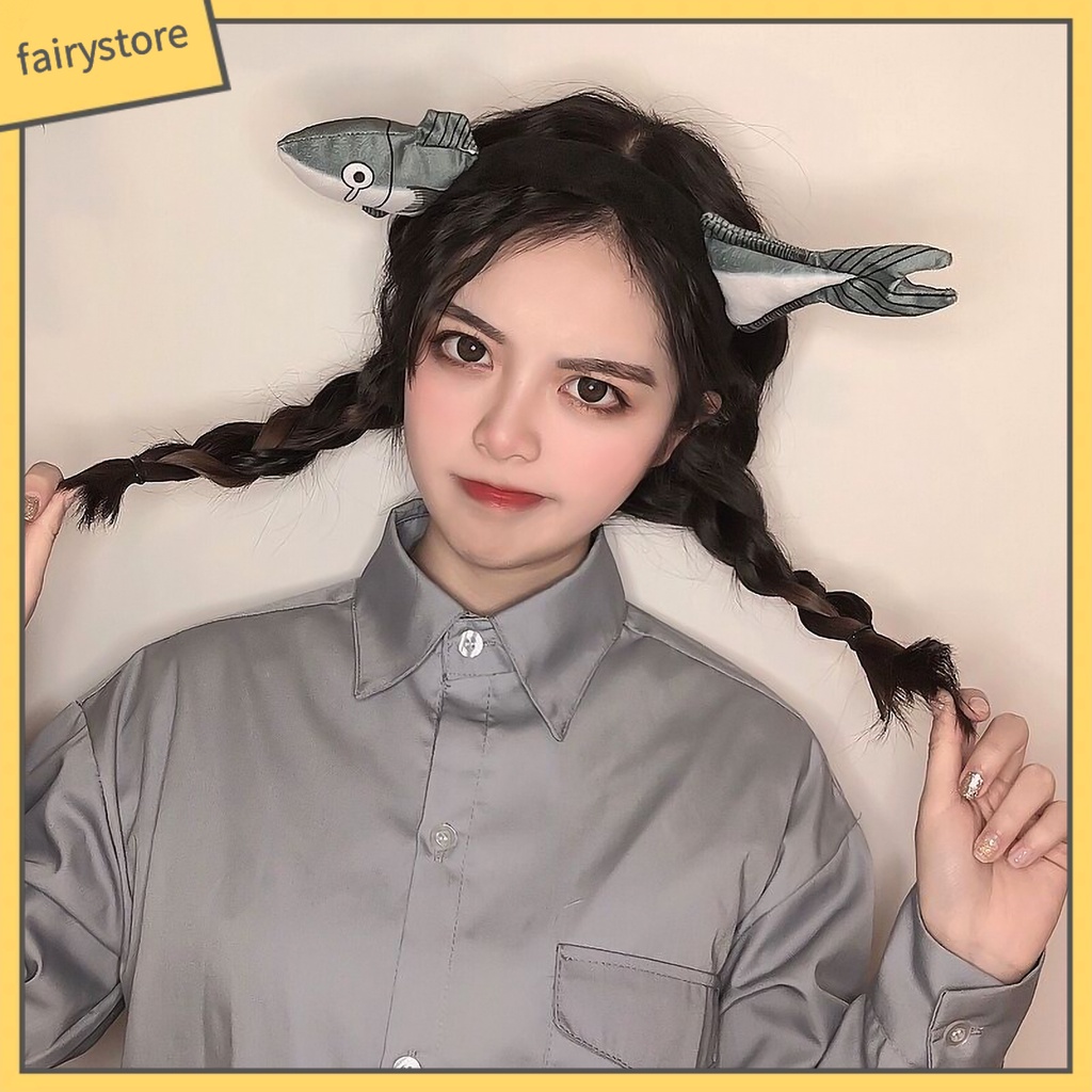 Băng Đô Cài Tóc Hình Cá Mập / Rau Củ Quả Vui Nhộn Cho Nữ