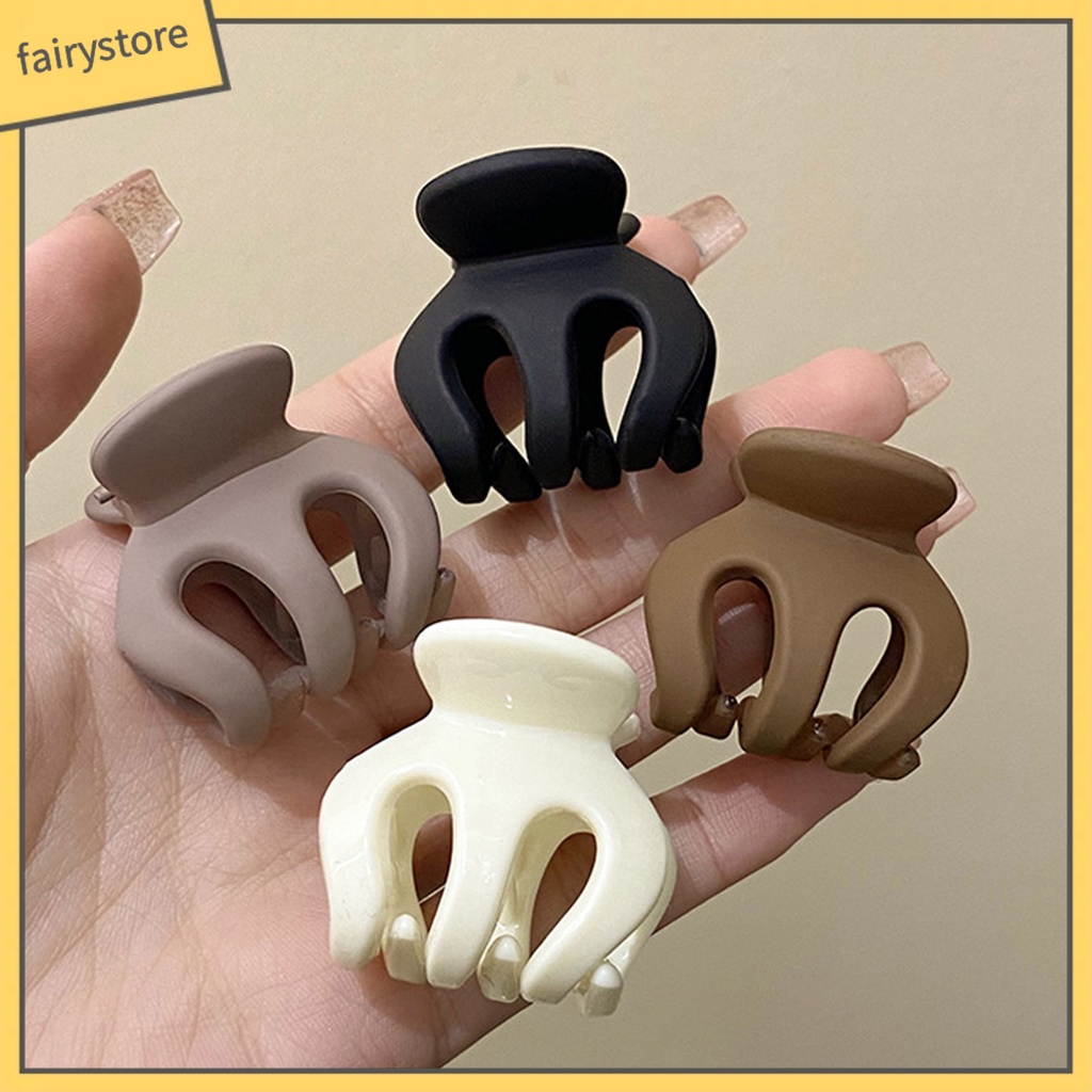 Kẹp Tóc Càng Cua Chống Trượt Màu Sắc Trơn Đơn Giản Cho Nữ