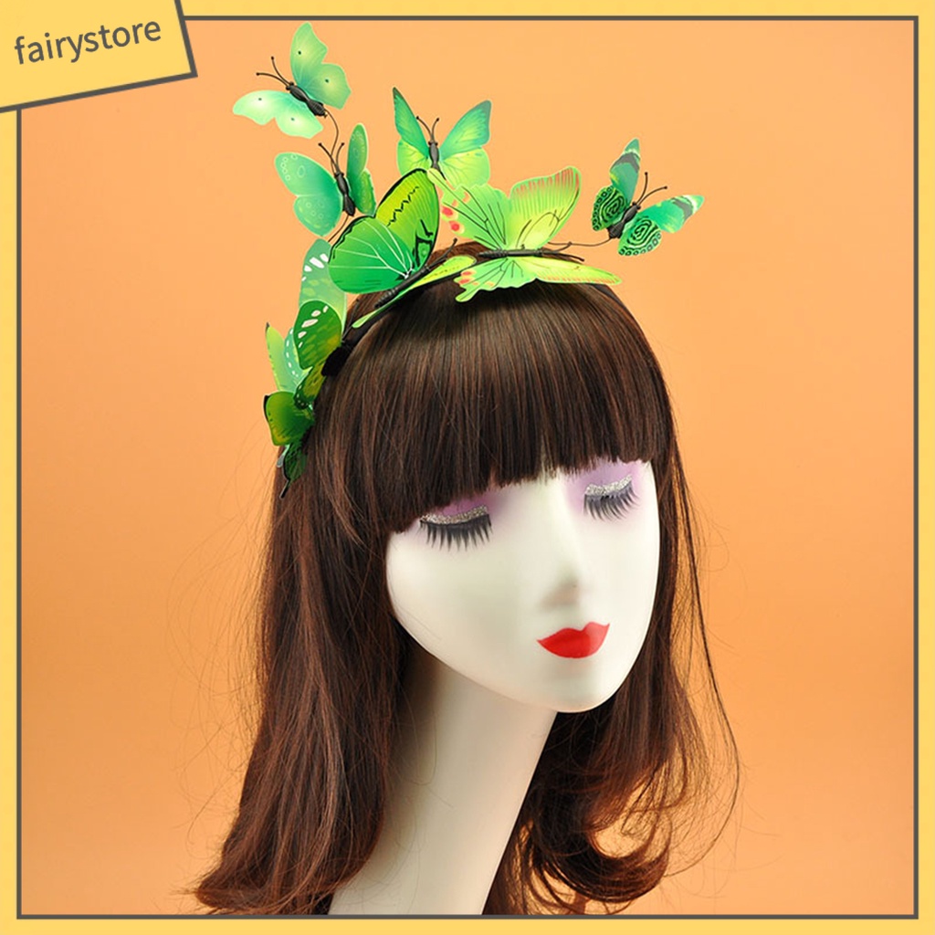 Băng Đô Cài Tóc Hình Bướm Ba Chiều Bằng Nhựa Sáng Tạo