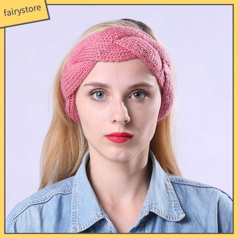 Băng Đô Dệt Kim Unisex Màu Trơn Giữ Ấm Mùa Đông