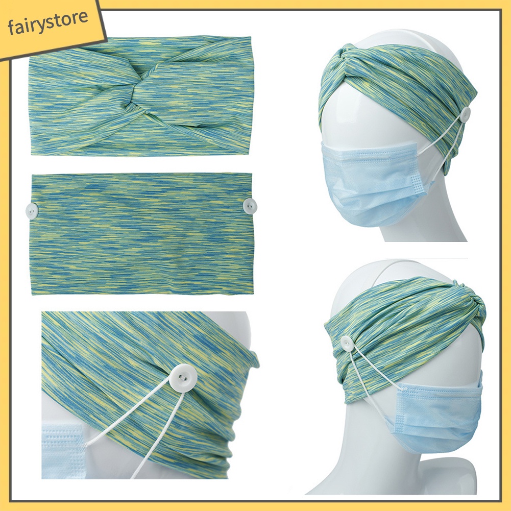 Set 3 Băng Đô Cài Tóc Thấm Hút Mồ Hôi Thắt Nút Chéo Thời Trang Unisex Tập Gym / Thể Thao