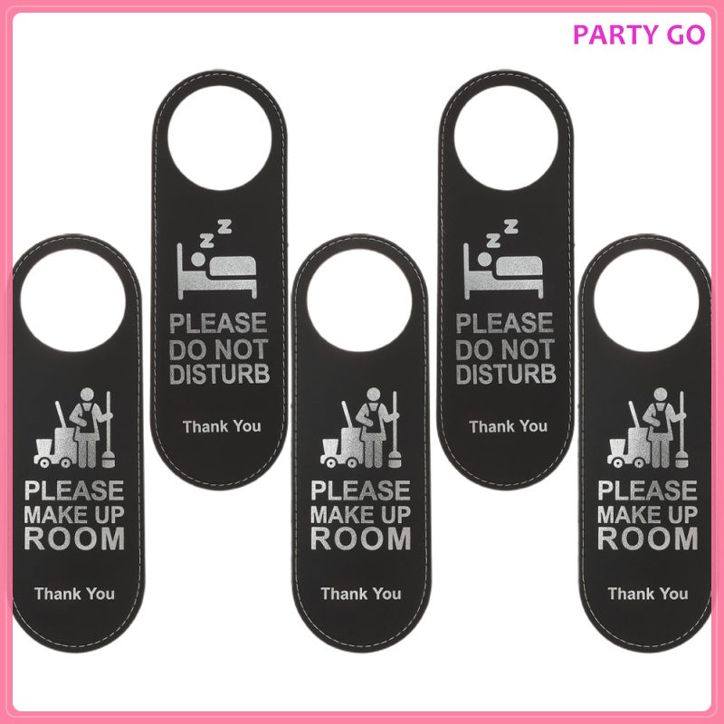 Set 5 Biển Hiệu Treo Cửa Văn Phòng / Cửa Ra Vào Bằng Chất Liệu Da