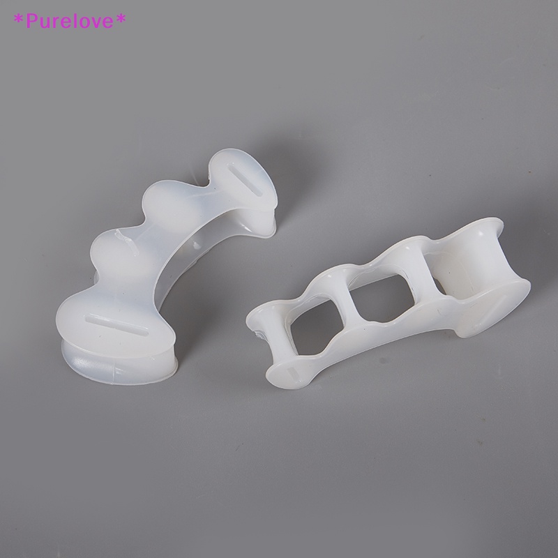 1 Cặp Đệm Silicon Cứng Tách Ngón Chân 3 Lỗ Chỉnh Hình Ngón Chân Cái Mới