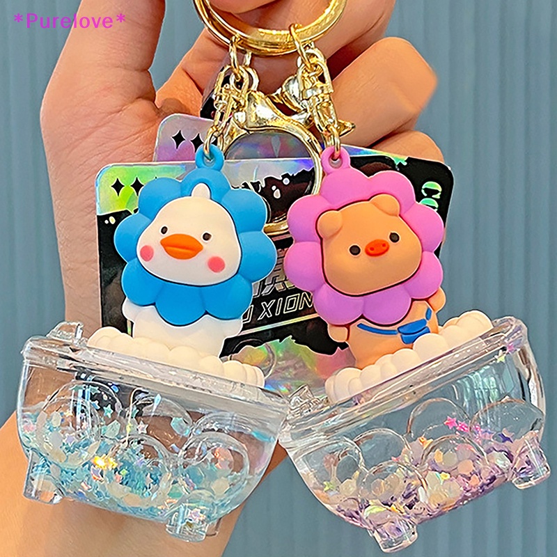 Móc Chìa Khóa Dạng Lỏng Họa Tiết Hoạt Hình Dễ Thương Mới