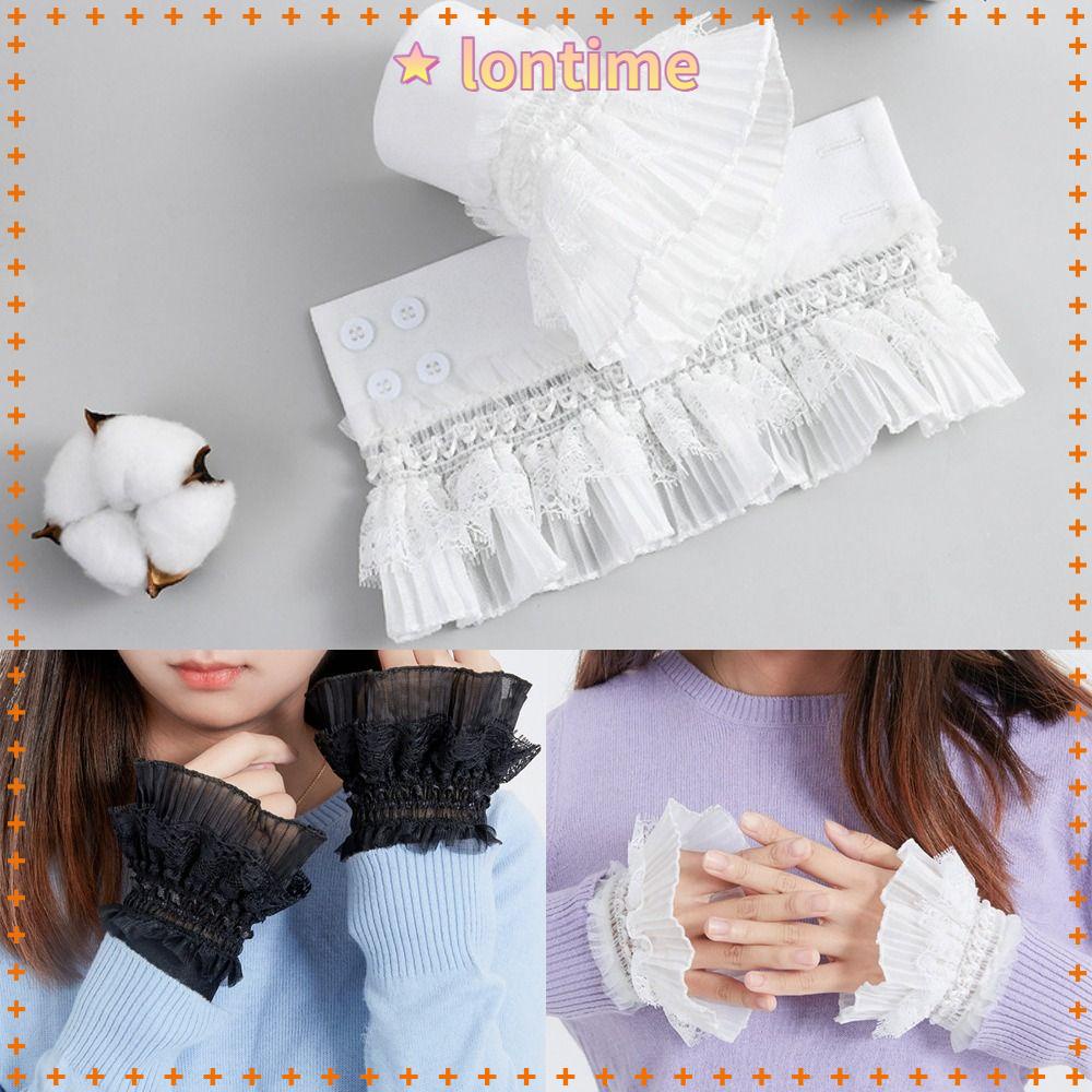 1 Cặp Vỏ Bọc Khuỷu Tay Giả Phối Bèo Thời Trang Xuân Thu