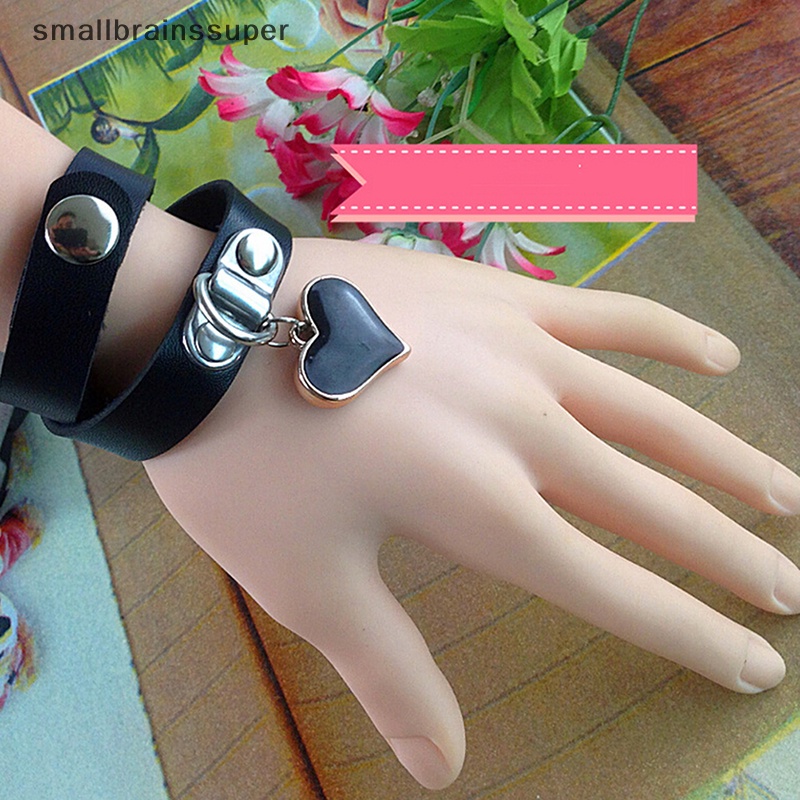 Vòng Cổ Choker Da Đính Đinh Tán Mặt Trái Tim Phong Cách Punk Goth Cho Nữ SBS