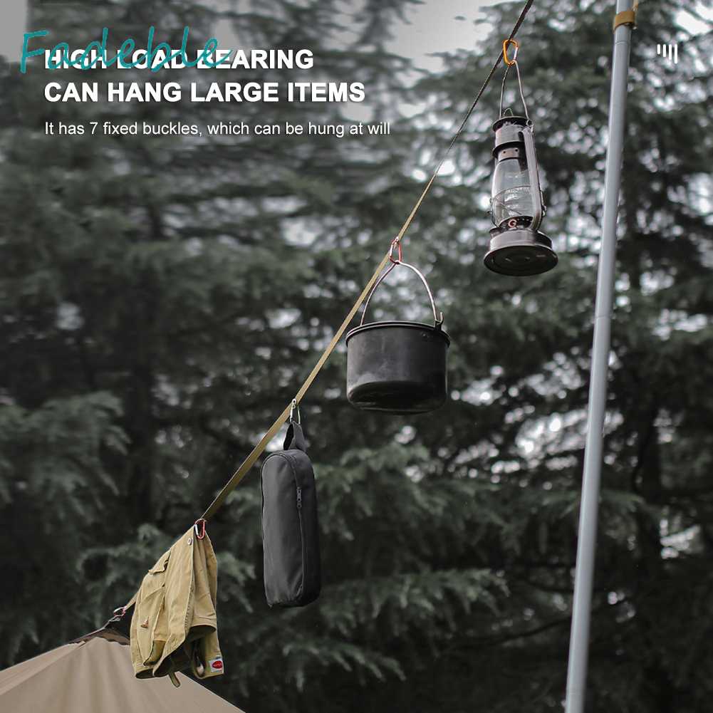 Dây Treo Lều Cắm Trại Kèm Móc Kẹp Tiện Dụng